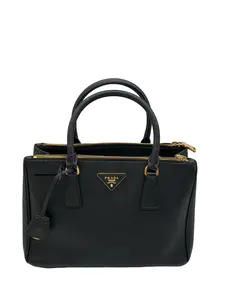 Pre-owned PRADA Black Saffiano Small Galleria Tote/WJ05230130/0130