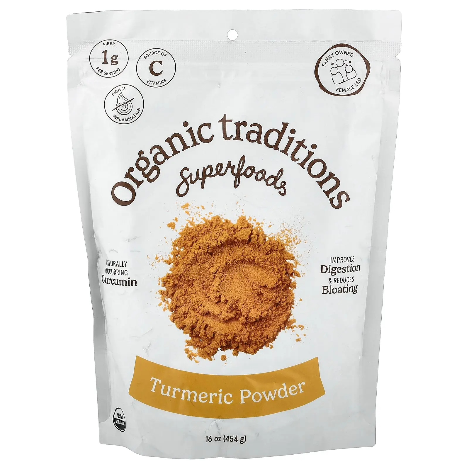 Organic Traditions Superfoods, Turmeric Powder, 16 oz (454 g)