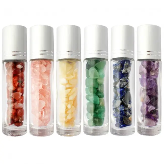 Plantlife Create‑Your‑Own Gemstone Roller Bottles – 6‑Pack Aromatherapy Roll‑On Set
