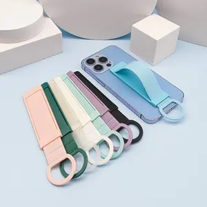 Mobile Phone Stand Push-Pull Finger Strap Back Adhesive Desktop Holder Adjustable Sticky Support Multi-Function Smartphone Grip Adhesive Cellphone Holder, Phone Accessory Compatible
