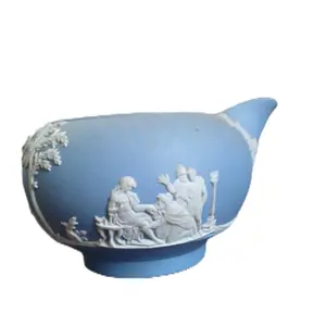 Wedgewood Blue Jasperware Vintage Grecian Creamer