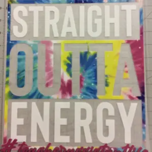 Hot Pink Teacher Assistant Life Straight Outta Energy School Spirit Student Education 12.75"x 11" Ready Press DTF Heat Transfer For Shirts