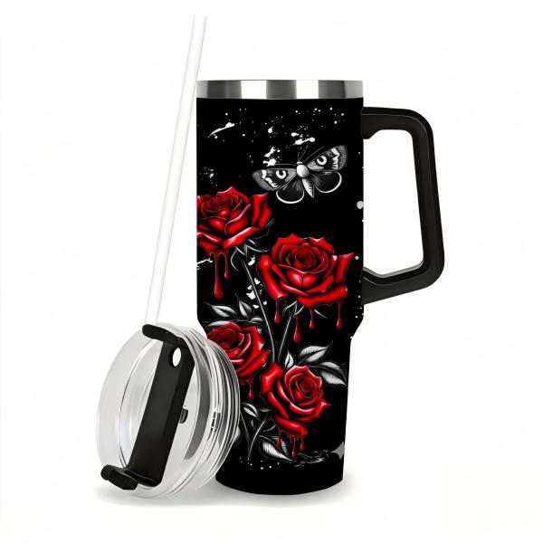 Romantasy Books Tumbler 40oz Dark Romance 40oz Tumbler, Gothic Fantasy Book Tumbler 40oz