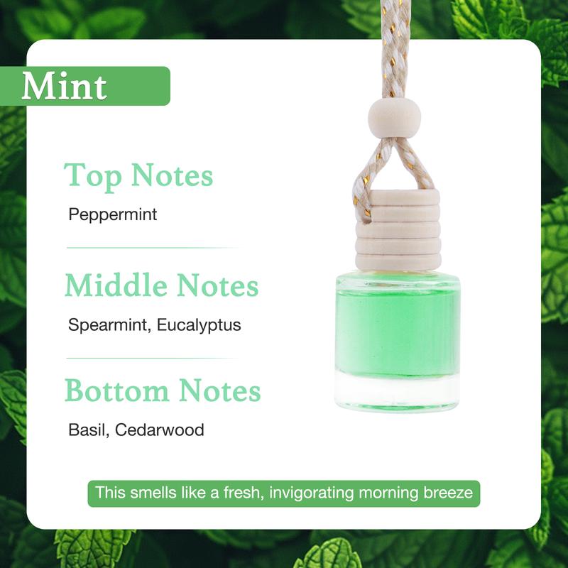 6-Pack Christmas Car Essential Oil Aromatherapy – Suspended Air Freshener for Cars & Homes, Natural Auto Interior Diffuser (Unisex) – Durable for Holiday Drives