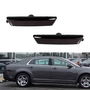 2PCS Smoke Lens Rear Bumper Side Marker Reflectors Housings For Chevy Malibu LT LTZ LS 2008 2009 2010 2011 2012 Replace OEM LH-15271116, RH-15271117