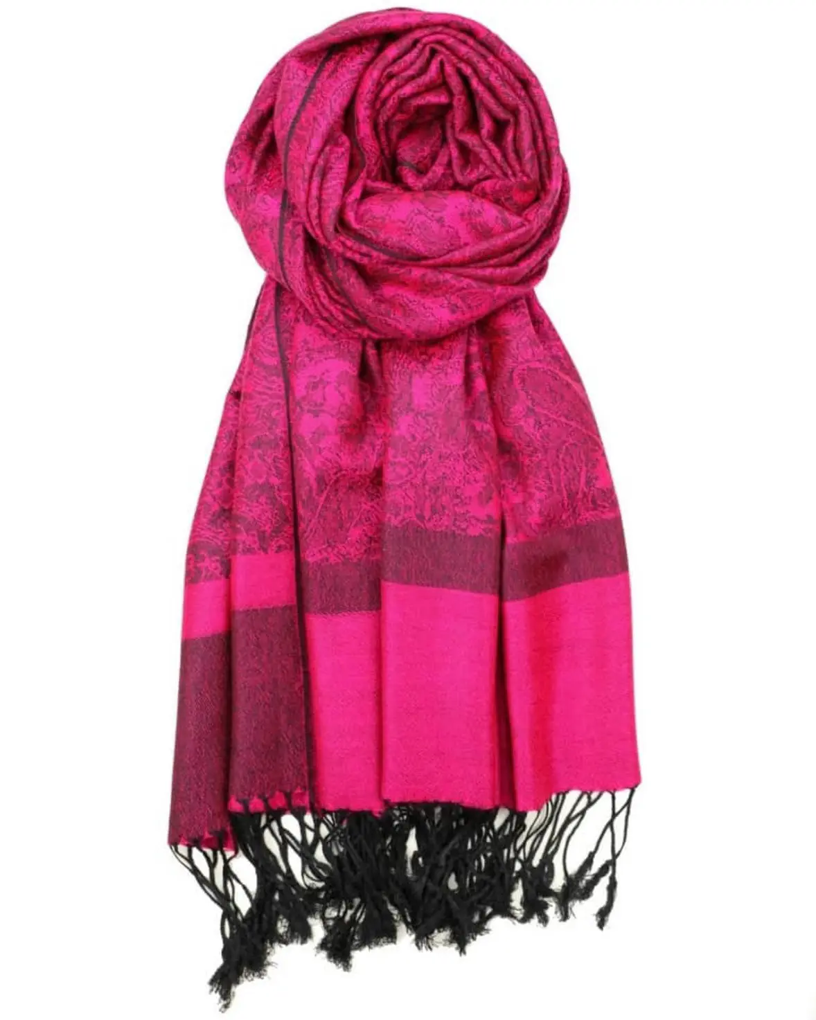 Magenta Paisley Rave Pashmina