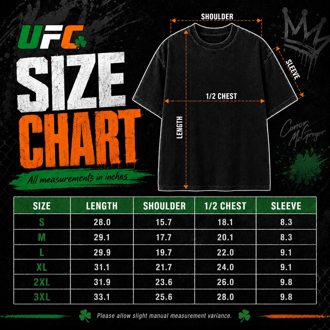 Men's UFC 329 Black Conor McGregor Cotton Graphic Tee - The Notorious MMA Shirt, Men's Shirts Graphic Tee, Cool Gifts for Guys, Valentine's Day Gift, Regular Fit, Grunge Sports Apparel, Dry Clean Only
