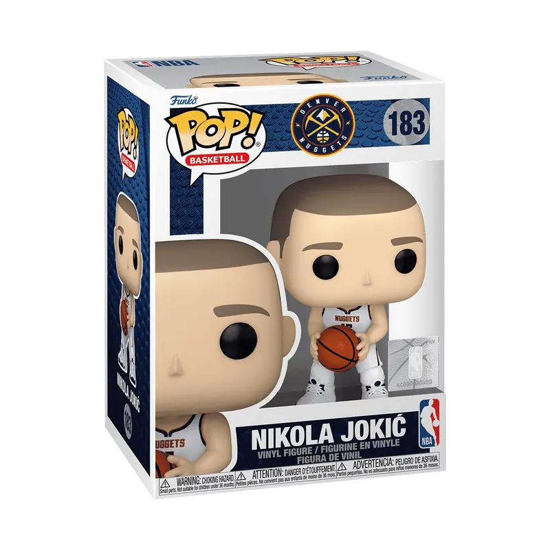 Funko Pop! Denver Nuggets - Nikola Jokic (White Denver Nuggets Jersey) #183 Collectible Pop Vinyl Figure