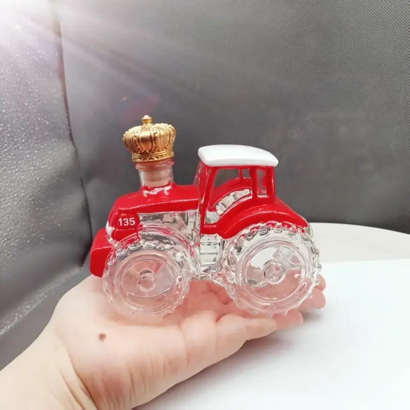 Handmade High Borosilicate Glass Bottle, Tractor Shape, Whiskey, Brandy, Xo, Tequila, Dispenser, Bar Decor, Bar Utensils, Home Bar Accessories, 1pc 2026 New Design