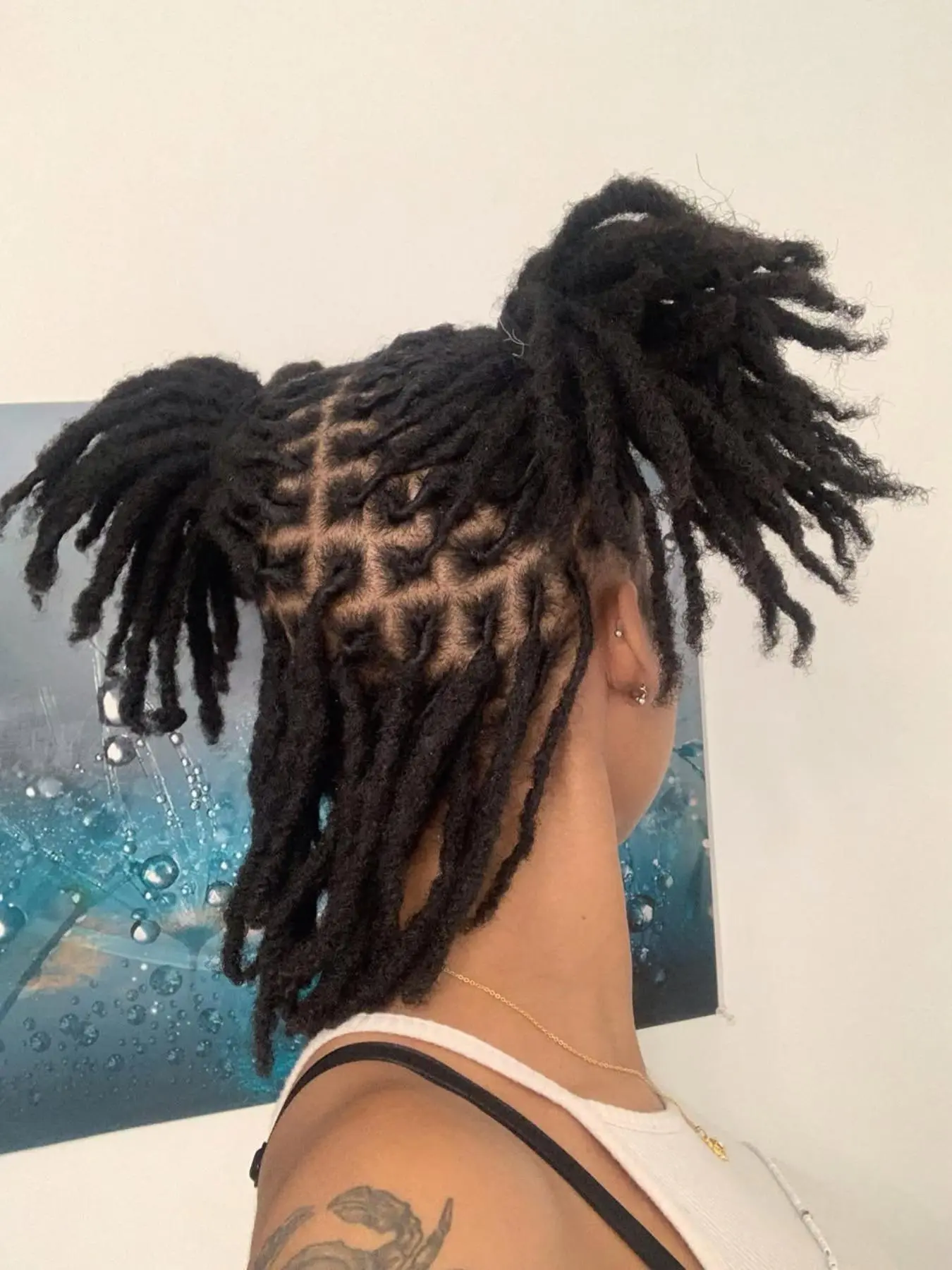 Real Hair Crochet Regular Locs Interlocked Sister Locs 0.6cm 10pcs Per Pack 8 Inches Natural Afro Kinky Curly for African Braids Braided Design Hairstyles Extensions 5-8 Packs One Head