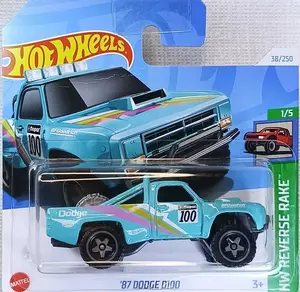 Hot Wheels '87 Dodge D100 Miniature Collectible Model Car - Perfect Gift for Car Collectors