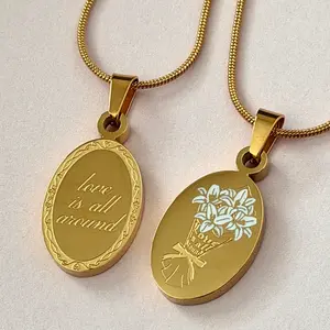 Love Is All Around Double-Sided Necklace