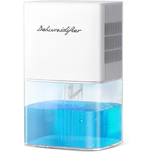 Dehumidifier 1800ML 63OZ Small Dehumidifiers for Home 230 Ft Safety Dehumidification Adjustable 10 Color Lights 5 Timers 3 Setting Modes Auto Shut Off Protection Low Noise For Bedroom Bathroom