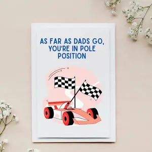 Pole Position Father’s Day Card /Racing Gift for Dad / Motorsport Card