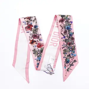 Pre-owned Dior Pink silk Twilly T10399304