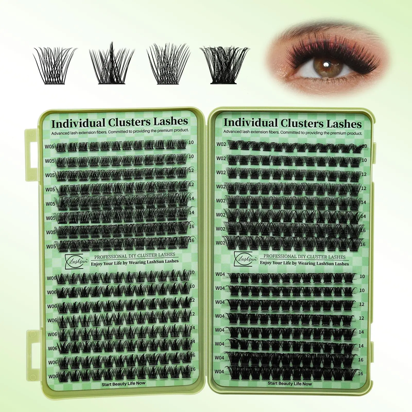 Individual Eyelash Extensions Clusters, 1 Count Mixed Length & Style Voluminous False Eyelashes, Self Grafting Curl Eyelashes, Eye Makeup Enhancement, Wispy Lash Clusters, DIY Volume Eyelashes, DIY Dramatic Lashes, Lengthening Volumizing Lashes
