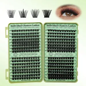 Individual Eyelash Extensions Clusters, 1 Count Mixed Length & Style False Eyelashes, Self Grafting Curl Eyelashes, Eye Makeup Enhancement, Wispy Lash Clusters