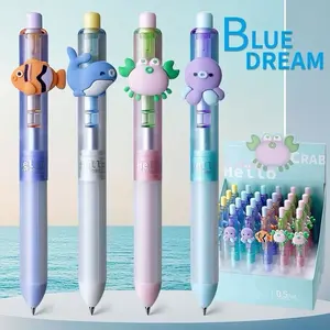 Marine animals press the neutral pen, 24pcs 1set ,0.5mm Quick Dry Black Ink Pens Fine Point Smooth No Smear Witing Pens for Bible Study.