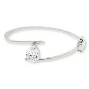 Radiance by Absolute™ 11.27ct Pear Cut Bypass Bangle Bracelet
