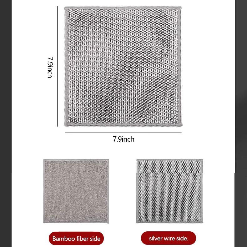 10-Count 2-Sided Scouring Pads Heavy-Duty Non-Scratch Steel Wool Sponges for Kitchen Dual-Textured Dish Scrubber with PVA Microfiber for Pots Pans and Utensils New Upgrade