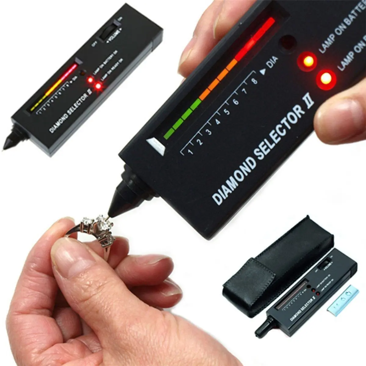 Tester,High Accuracy   Tester Professional  Tester Pen Jeweler Tool for Novice and Expert -  Selector II 9V  Included(Black  Testers)