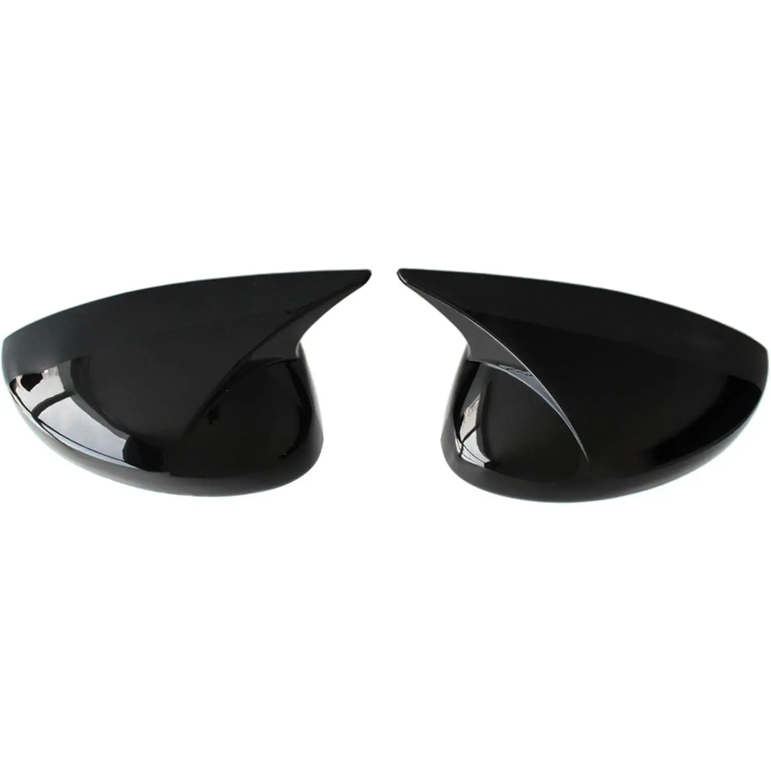Glossy Black Ox Horn Mirror Cover Cap, Cover Mirror Fit Cap for 11th Gen Honda Civic 2022-2026 (Compatible with Non-Turn Signal Lights)