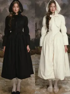 Black&White Warrior Down Coat Soft Shell Jacket Casual Longline Outerwear