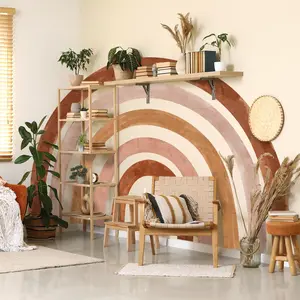 Creative Rainbow Pattern Wall Sticker, Self Adhesive Wall Decal, Wall Art Decorative Sticker for Home Living Room Bedroom