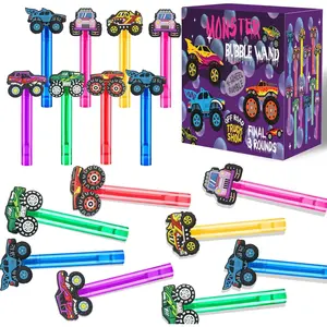 X-SO32 24Pcs Truck Bubble Wands for Birthday Party Favors Decorations, Durable Truck Bubble Toys for Kids Pinata Goodie Bag Stuffers & Classroom Prizes