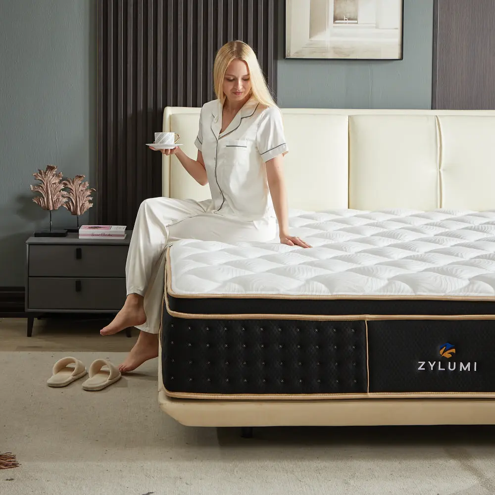 ZYLUMI Hybrid Gel Memory Foam Mattress Queen Size Medium Firm with