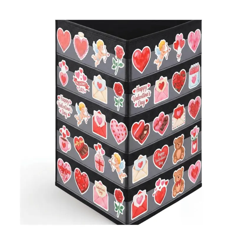 Portable Display Stand for Vendors Featuring Shelves for Commercial Signs And Stickers, Accommodating Large 4-Inch Stickers with a Design That Includes 5 Layers And 3 Sides