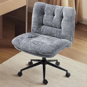 [Spring Glow Up] Extra Large Criss Cross Chair, Oversized Chair with Wheels, Dual-Layer Thickened Cushion, Premium Fabric Morden Home Vanity Chair Wide Seat