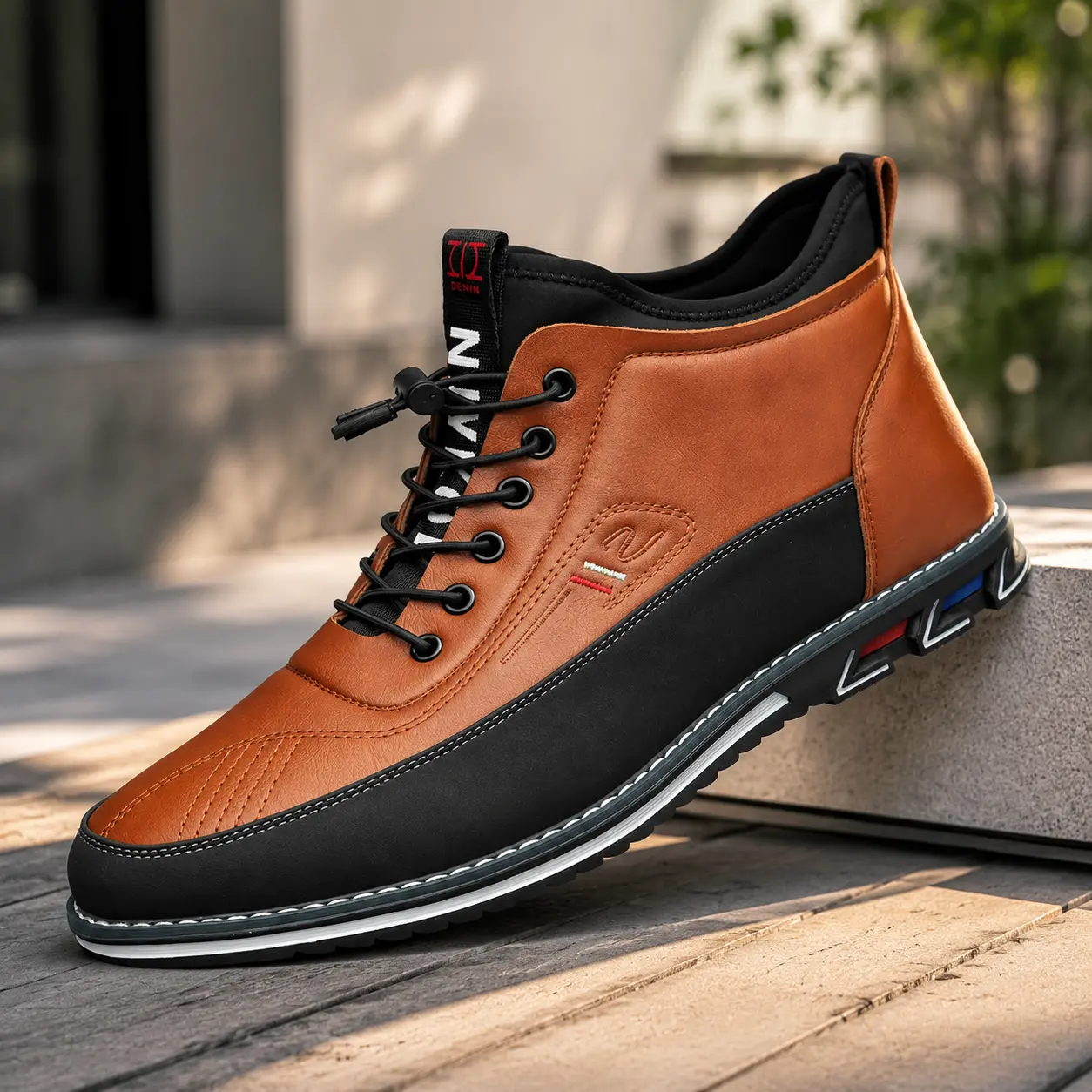 Men's Casual Walking Shoes Comfortable Lifestyle Sneakers Lace-Up Leather Look Anti-Slip Low Top, Party, Business, Pu Leather, Synthetic, Lightweight, Business Chic, Pu Inner, Rubber Sole, Smooth Pu Upper, Sleek Look, Classic