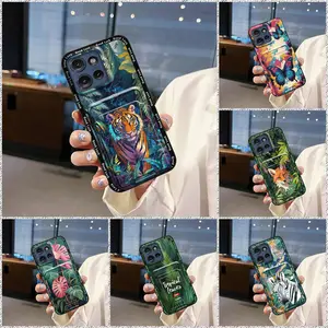 Anti-knock Waterproof Phone Case For MOTO G 5G 2025 Soft case Cover Cute Card bag Back Cover Card slot Anti-dust Fashion Design Shockproof Cartoon protective TPU Card sleeve