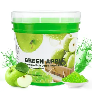 T&Tea Green Apple Popping Boba Pearls 2.76 LB, Vegan Bursting Boba Pearls for Bubble Tea, Beverages, Shakes, Desserts, Smoothies & Ice Cream Topping