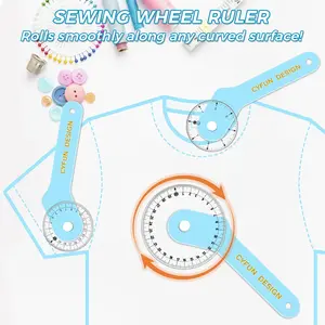 Sewing Wheel Ruler for Measuring Curves；Rolling Rulers for Tailors, Dressmakers & Seamstresses