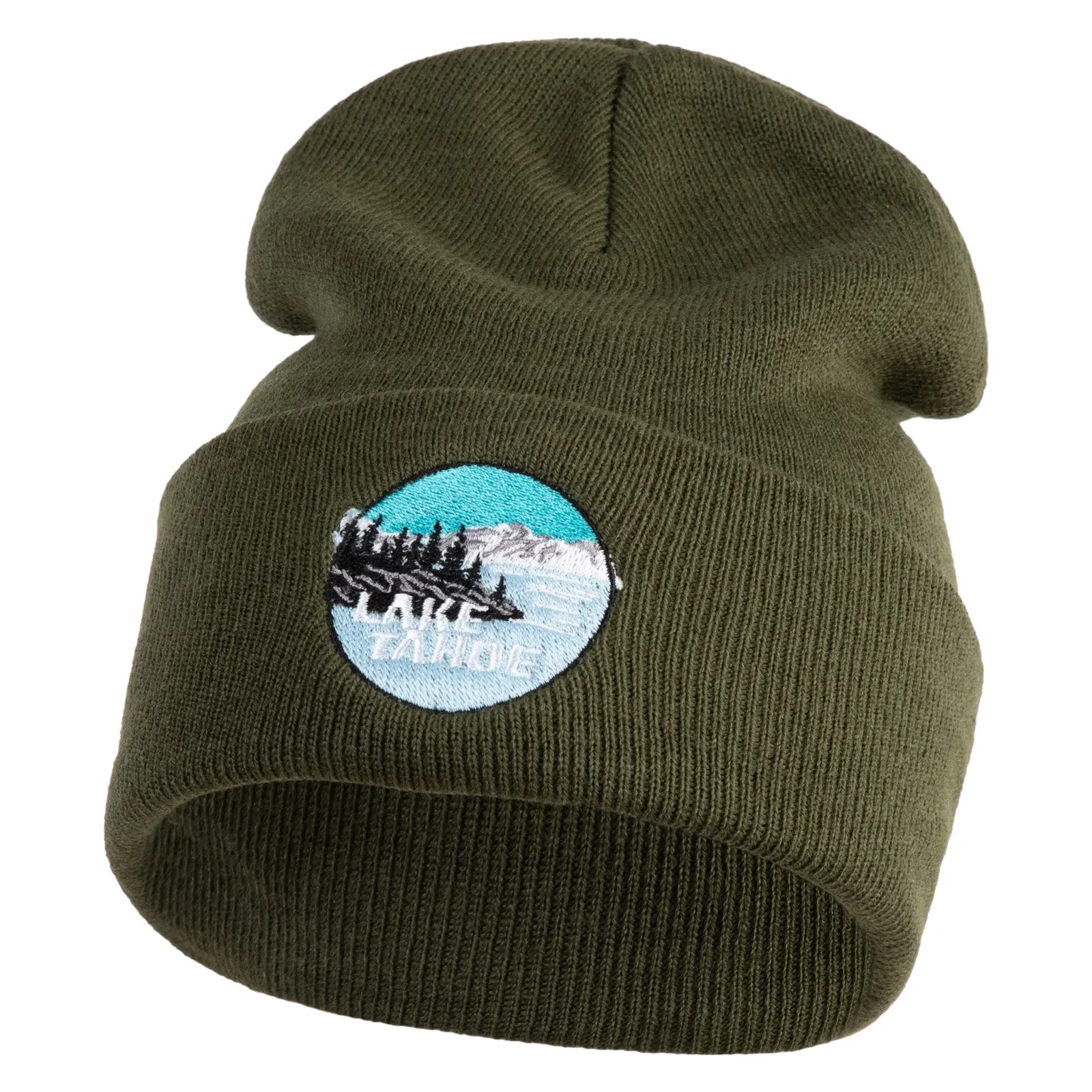 Lake Tahoe Badge Embroidered 12" Long Knitted Beanie