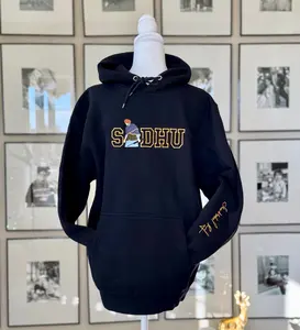 SIDHU Moosewala Hoodie Embroidered Sweatshirt Punjabi Legend with Shubhdeep Singh Sidhu Signature Embroidery, Casual Crewneck Pullover