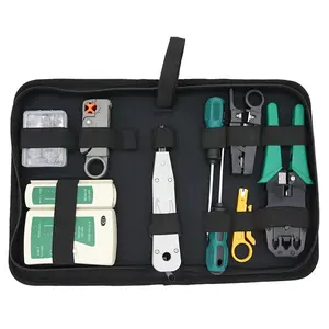 Network Tool Kit, Network Test Line Tool Kit, Network Wiring Tool Kit, Tool Kit Set, Home, Office, Laboratory, Machine Room Spare Tool, Network Installation Maintenance Tool Bag