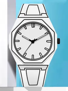 Men's Quartz Watch, Silicone Material, Analog Display, Clasp Closure, Casual Style, Suitable for All Occasions, Perfect Gift Choice, Modern Fashionable Wristwatch