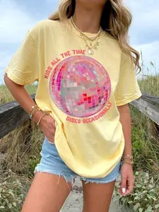 Kiss All The Time, Disco Occasionally Shirt, Disco Ball Star Shirt