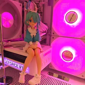 Cute 16cm PVC Figure, Anime Figures, Anime Second Skin Sitting Kawaii Girl Desk Decor, Computer Case Ornament Gift for Boys, Cute Collectible Figurines