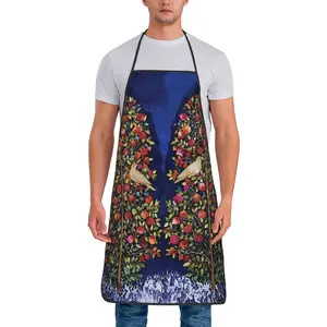 One piece of Garden of Eden Tree of Life art apron, with fruitful fruit trees and perched birds, keeps clothes clean and also serves as a healing gift for friends to convey a lovely mood.