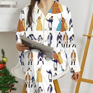 Hamilton Musical Short Satin Pajamas, Broadway Theater Pajamas, Musical Sleepwear, Alexander Hamilton Pajamas Set, Hamilton Fan Gift