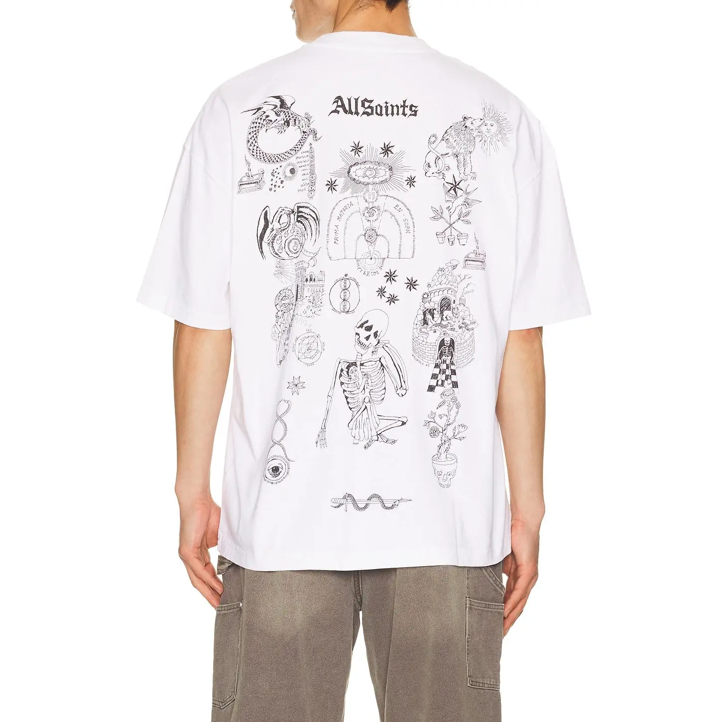 ALLSAINTS Terra Crew Tee in Optic White