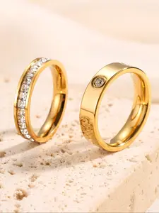 Women's Titanium Steel Ring Set, Elegant Design, Durable & Stylish Jewelry Accessory, Perfect Gift for Her, Daily Wear Essentials