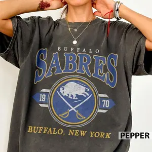 Comfort Colors Buffalo Hockey Men Vintage Shirt, 90s Hockey Graphic Tee, Retro For Women And Men Hockey Fan