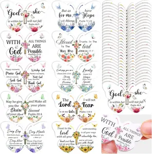 Mother Day Gift 80 Pcs Mother's Day Mini Nail File Gifts Bulk for Christian Women School Teacher Church Bible Verse Emery Board Inspirational Double Sided Religious Manicure Tool(Butterfly)