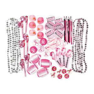 Bulk 250 Pc. Pink Breast Cancer Awareness Ribbon Handouts & Favors Assortment