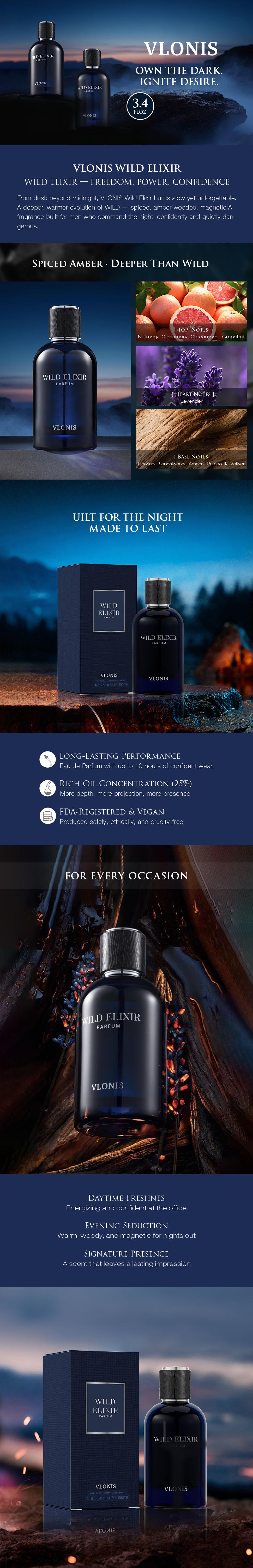 VLONIS Rome Love + Wild Elixir Parfum Set for Men – Hypnotic Night ...